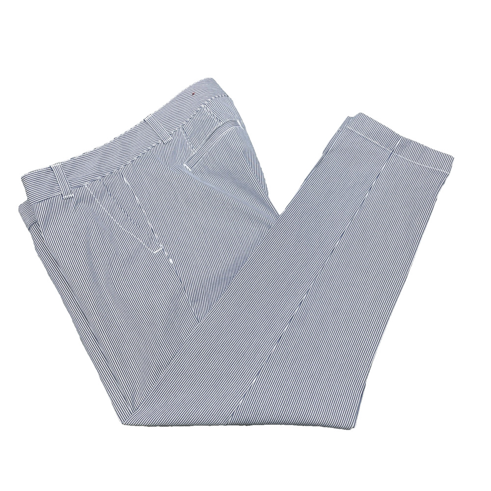 Talbots Weekend Chino Pants Womens 10P Blue White Striped Summer Petite Stretch